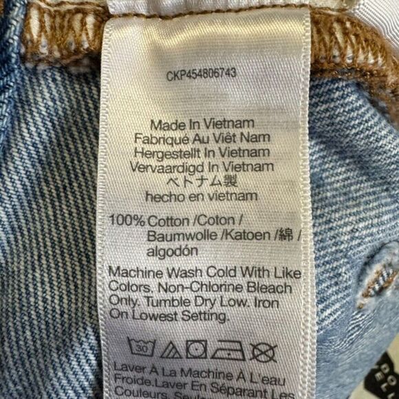 Madewell Relaxed Denim Shorts Distressed Women 28 Blue Festival Western Casual - Picture 5 of 9